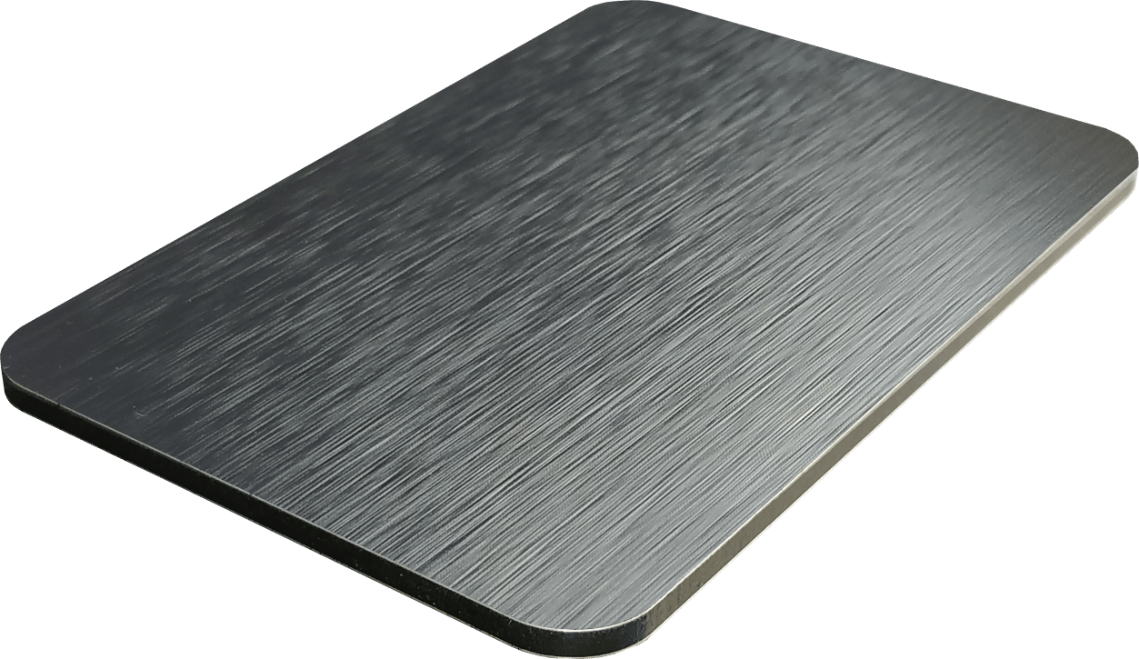 Czarny szczotkowany Alukompozyt